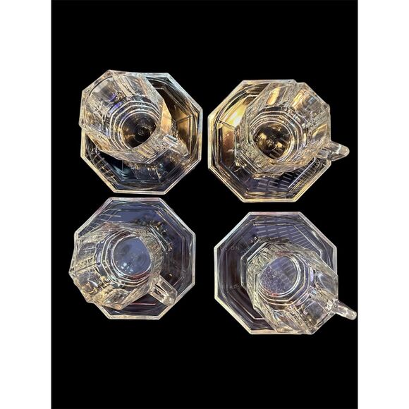 Glass Espresso Cups and Saucers Set of 4 - Picture 2 of 2